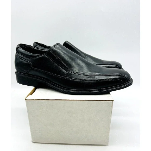 Kenneth Cole New York Men's Len Leather Loafers- Black, US 9.5 *USED* - Picture 1 of 10